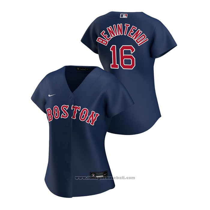 Maglia Baseball Donna Boston Red Sox Andrew Benintendi 2020 Replica Alternato Blu